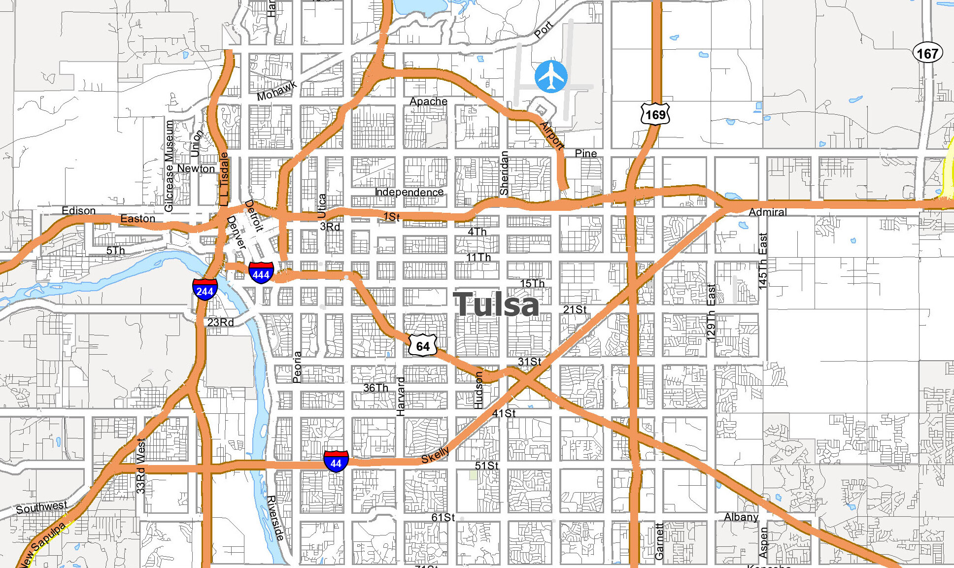 Map of Tulsa